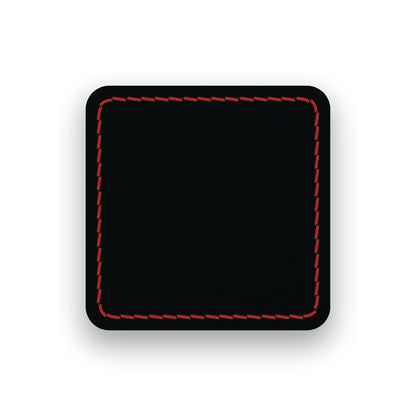MATTE BLACK/RED-HYDBOND UVSTAK™ BLANK PATCHES WITH ADHESIVE