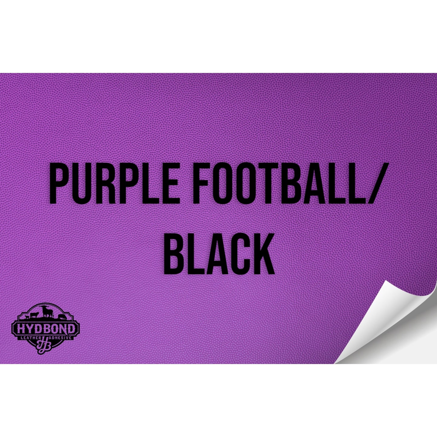 PURPLE FOOTBALL/BLACK HYDBOND LEATHERETTE SHEET (12"x24") ULTRAHYD®