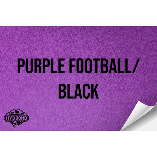 PURPLE FOOTBALL/BLACK HYDBOND LEATHERETTE SHEET (12"x24") ULTRAHYD®