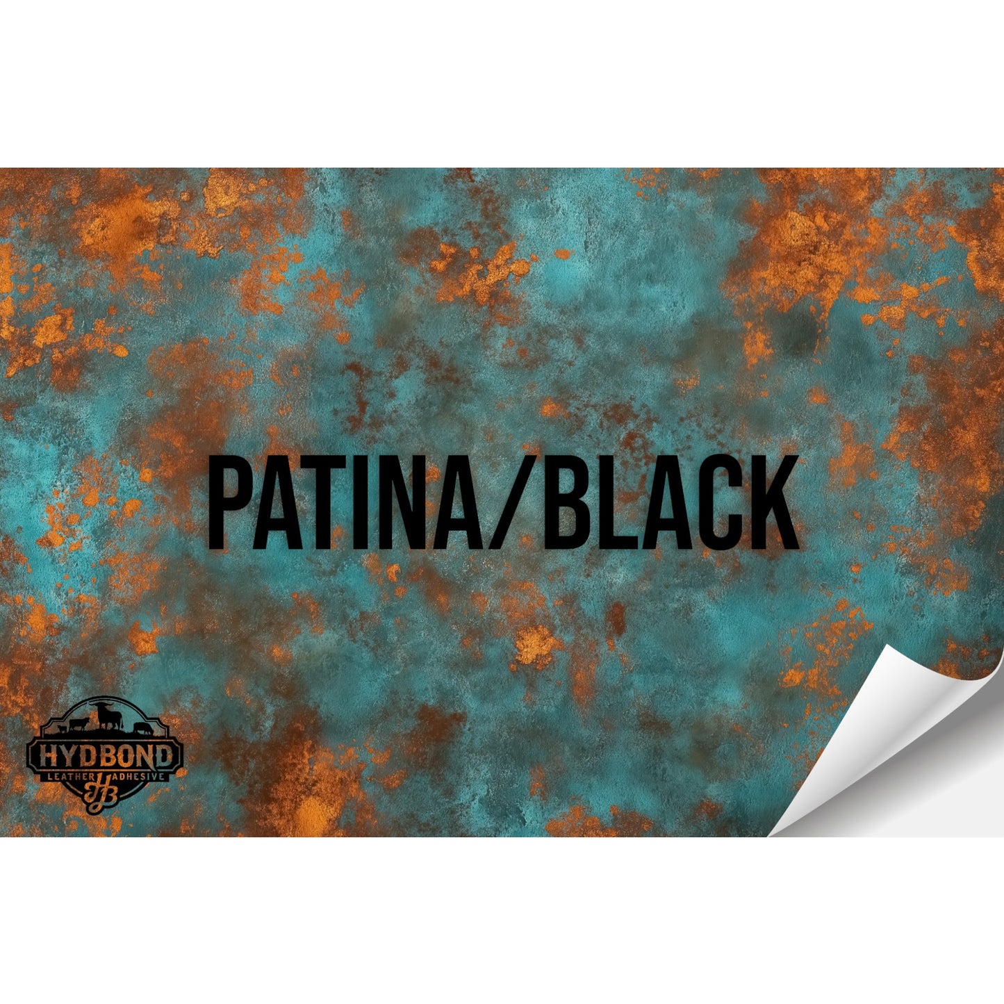 PATINA/BLACK HYDBOND LEATHERETTE SHEET (12"x24") COLORFAUX UV™ ULTRAHYD™