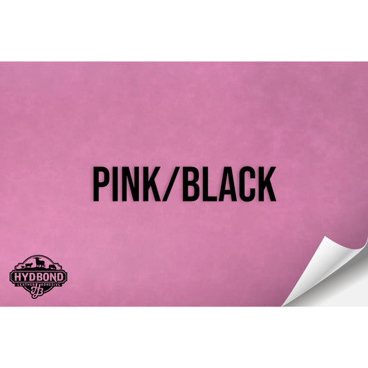 PINK/BLACK WITH ADHESIVE HYDBOND LEATHERETTE SHEET (12"x24") STANDARD