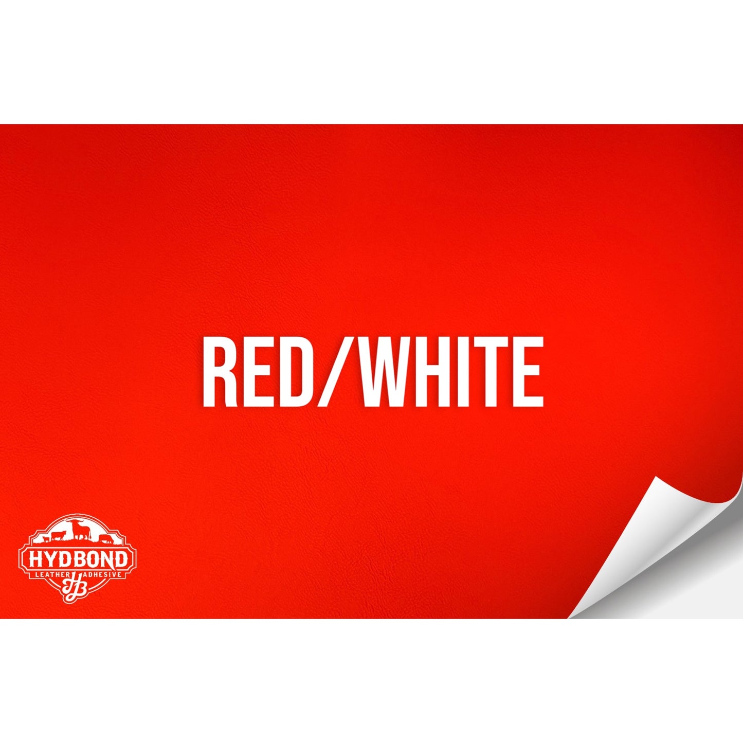 RED/WHITE HYDBOND LEATHERETTE SHEET (12"x24") ULTRAHYD®