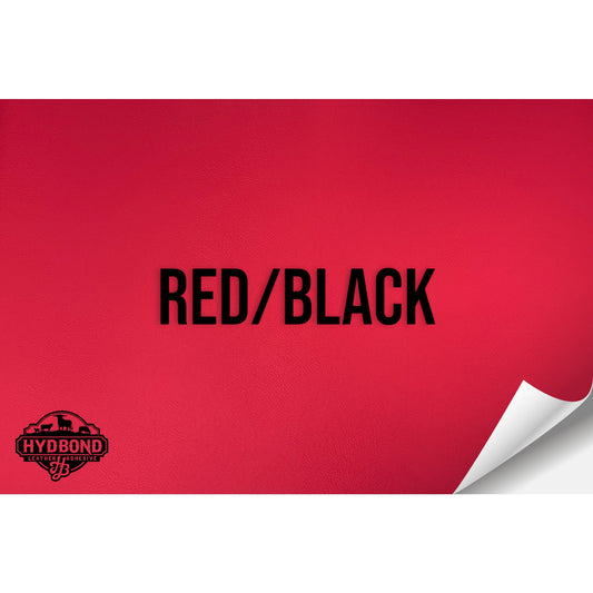 RED/BLACK WITH ADHESIVE HYDBOND LEATHERETTE SHEET (12"x24") STANDARD