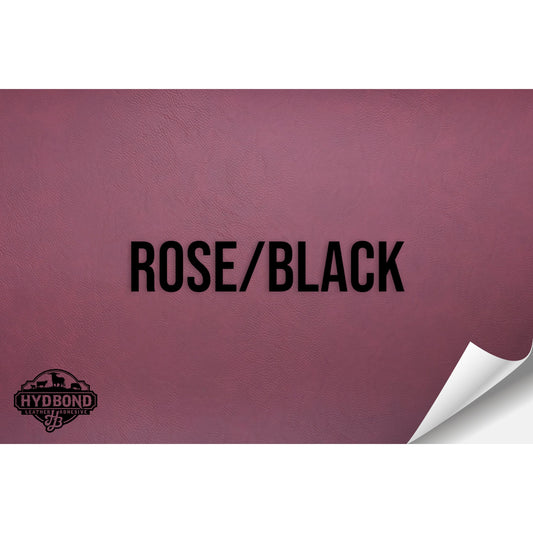 ROSE/BLACK WITH ADHESIVE HYDBOND LEATHERETTE SHEET (12"x24") STANDARD