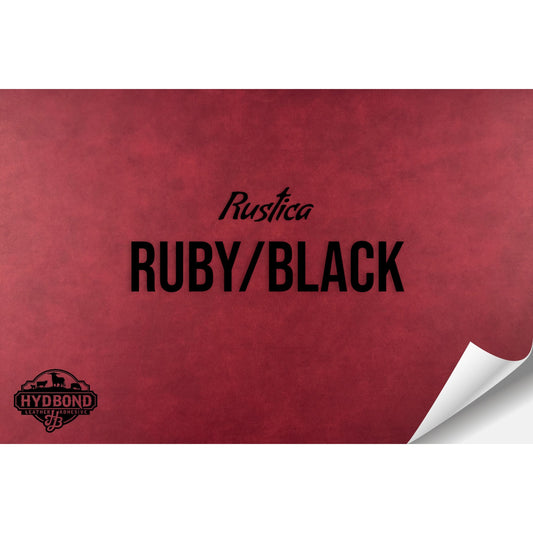 RUSTICA RUBY/BLACK HYDBOND LEATHERETTE SHEET (12"x24") ULTRAHYD®