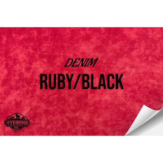 RUBY DENIM/BLACK HYDBOND LEATHERETTE SHEET (12"x24") ULTRAHYD®