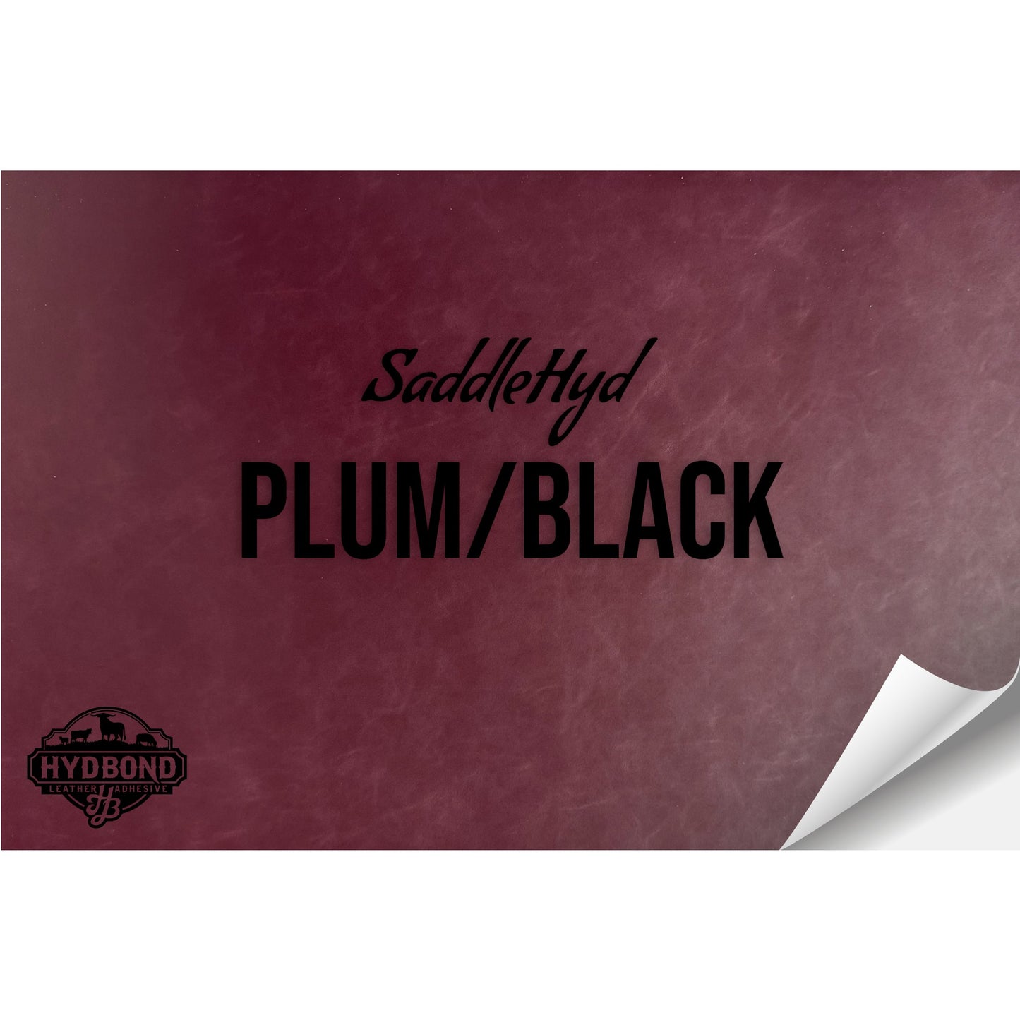 SADDLEHYD PLUM/BLACK HYDBOND LEATHERETTE SHEET (12"x24") ULTRAHYD®