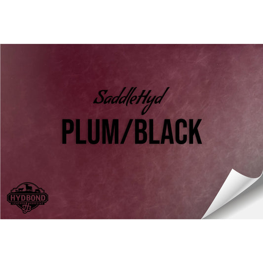 SADDLEHYD PLUM/BLACK HYDBOND LEATHERETTE SHEET (12"x24") ULTRAHYD®