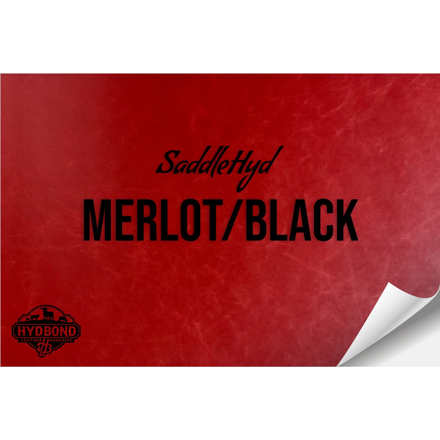 SADDLEHYD MERLOT/BLACK HYDBOND LEATHERETTE SHEET (12"x24") ULTRAHYD®