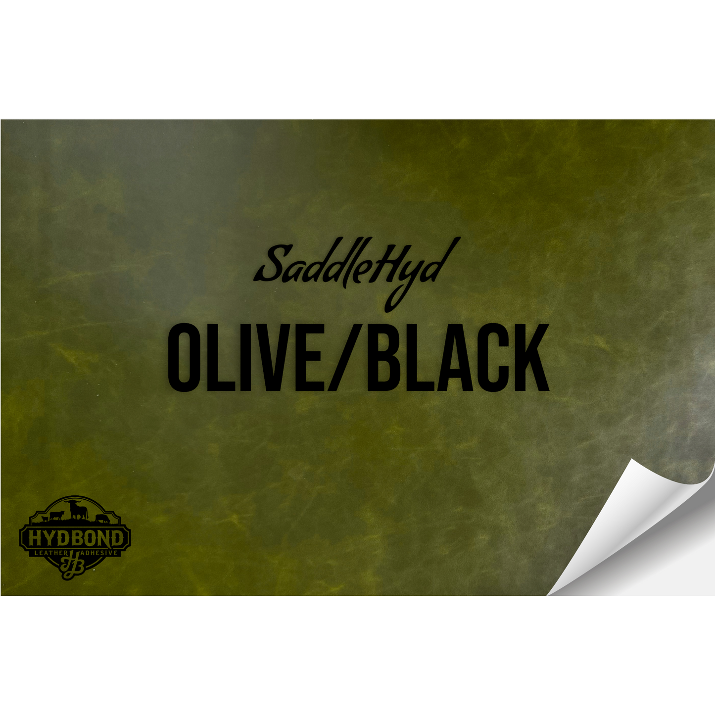 SADDLEHYD OLIVE/BLACK HYDBOND LEATHERETTE SHEET (12"x24") ULTRAHYD®