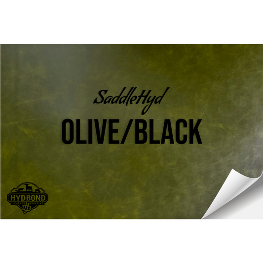 SADDLEHYD OLIVE/BLACK HYDBOND LEATHERETTE SHEET (12"x24") ULTRAHYD®