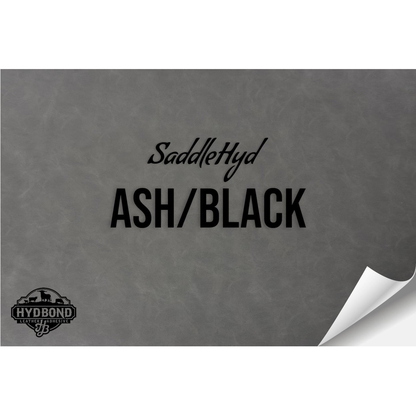 SADDLEHYD ASH/BLACK HYDBOND LEATHERETTE SHEET (12"x24")