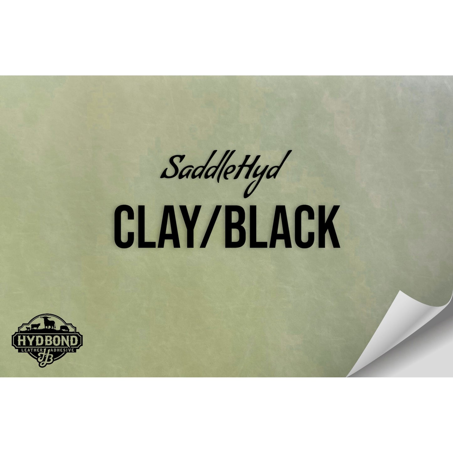 SADDLEHYD CLAY/BLACK HYDBOND LEATHERETTE SHEET (12"x24") ULTRAHYD®
