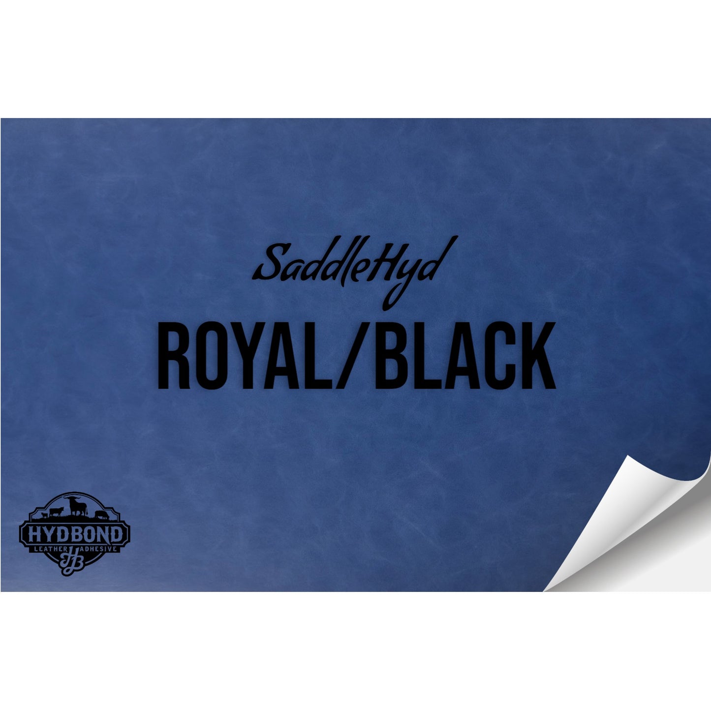 SADDLEHYD ROYAL/BLACK HYDBOND LEATHERETTE SHEET (12"x24") ULTRAHYD®