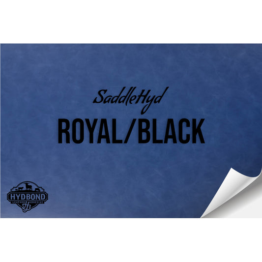 SADDLEHYD ROYAL/BLACK HYDBOND LEATHERETTE SHEET (12"x24") ULTRAHYD®