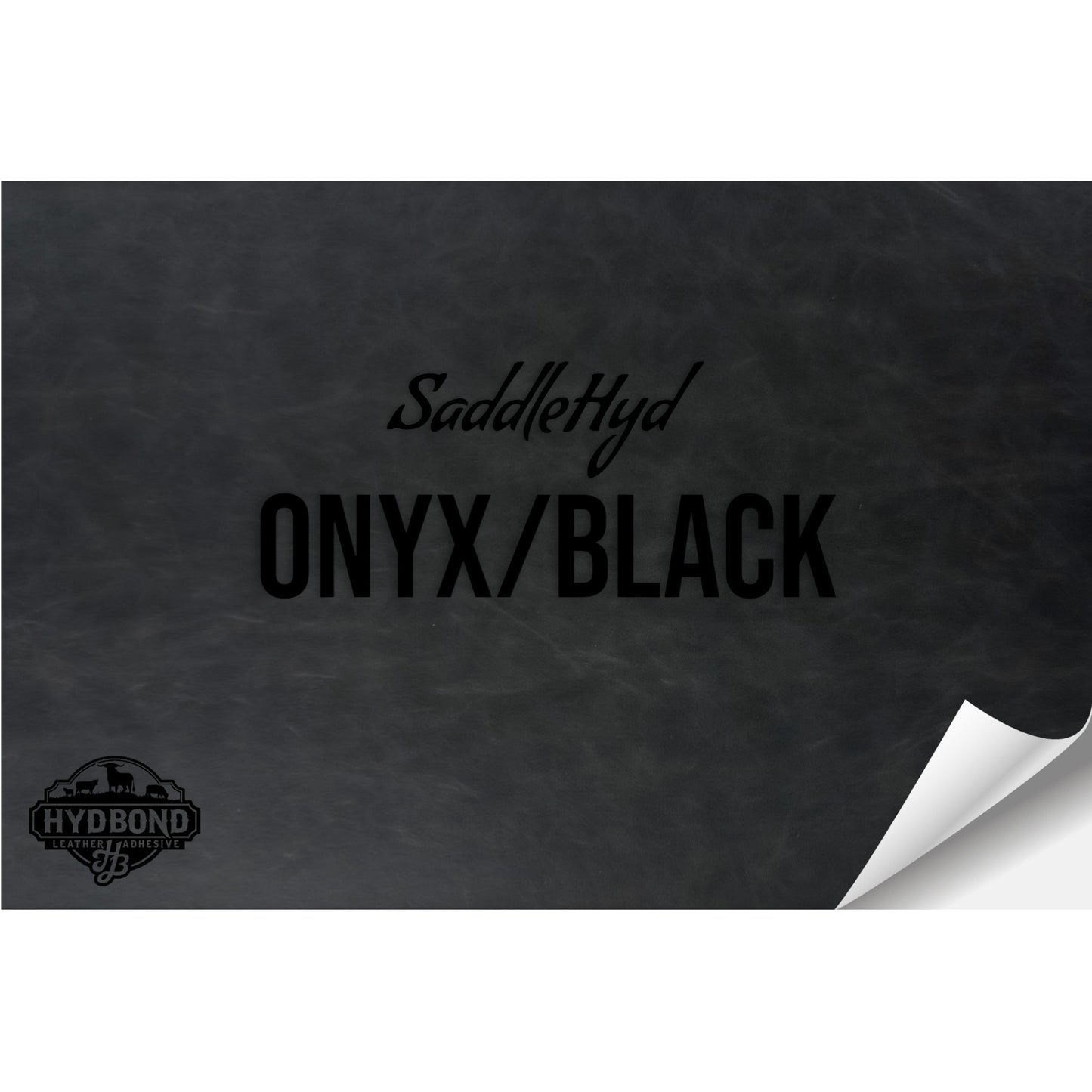 SADDLEHYD ONYX/BLACK HYDBOND LEATHERETTE SHEET (12"x24") ULTRAHYD®