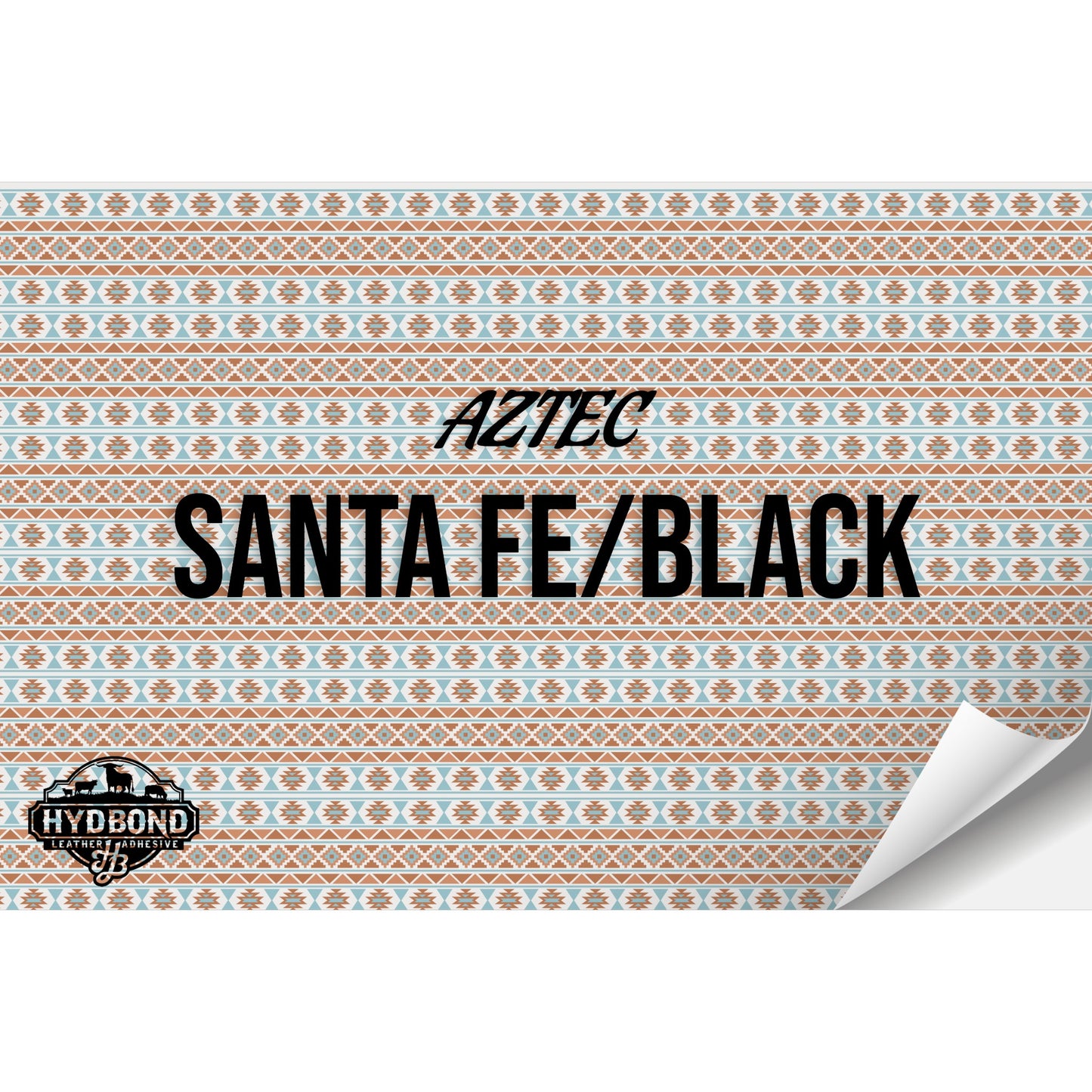 SANTA FE/BLACK AZTEC HYDBOND LEATHERETTE SHEET (12"x24") ULTRAHYD®