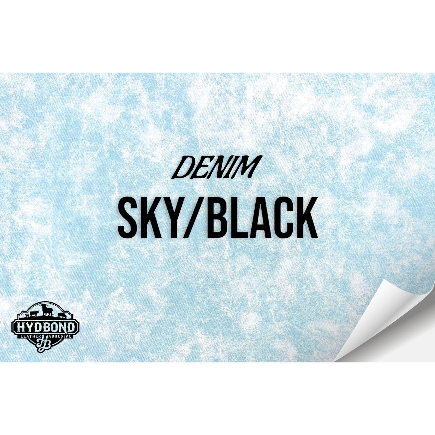SKY DENIM/BLACK HYDBOND LEATHERETTE SHEET (12"x24") ULTRAHYD®