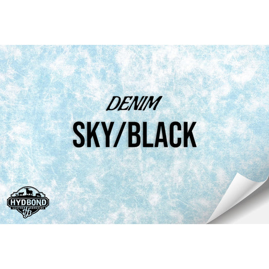 SKY DENIM/BLACK HYDBOND LEATHERETTE SHEET (12"x24") ULTRAHYD®