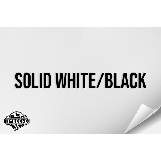 SOLID WHITE/BLACK WITH ADHESIVE HYDBOND LEATHERETTE SHEET (12"x24") STANDARD