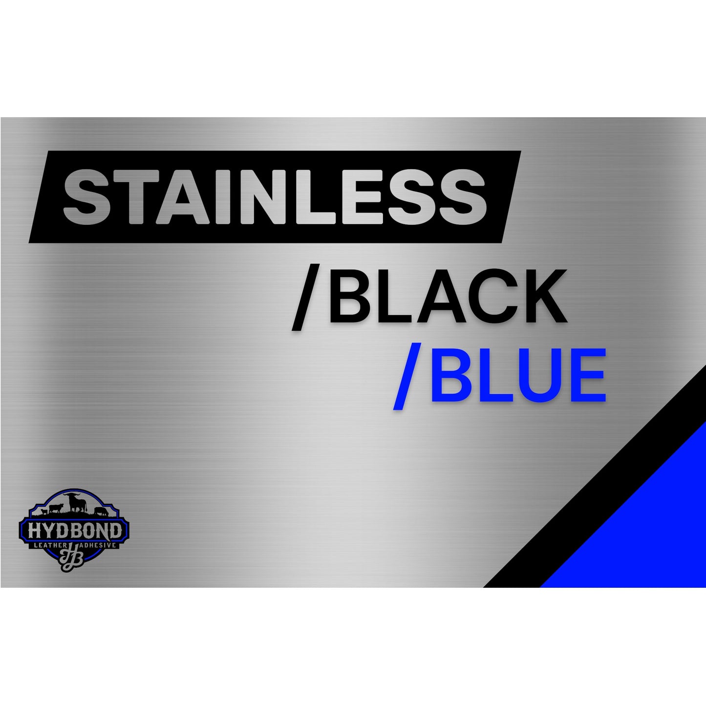 HYDBOND STAINLESS/BLACK/BLUE TRI-TEC ACRYLIC PANEL WITH ADHESIVE®  (12"x24"x1/16")