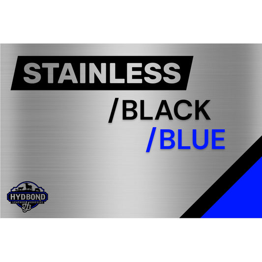 HYDBOND STAINLESS/BLACK/BLUE TRI-TEC ACRYLIC PANEL WITH ADHESIVE®  (12"x24"x1/16")