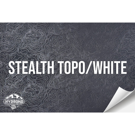 STEALTH TOPO BLACK/WHITE HYDBOND LEATHERETTE SHEET (12"x24") COLORFAUX UV™ ULTRAHYD™
