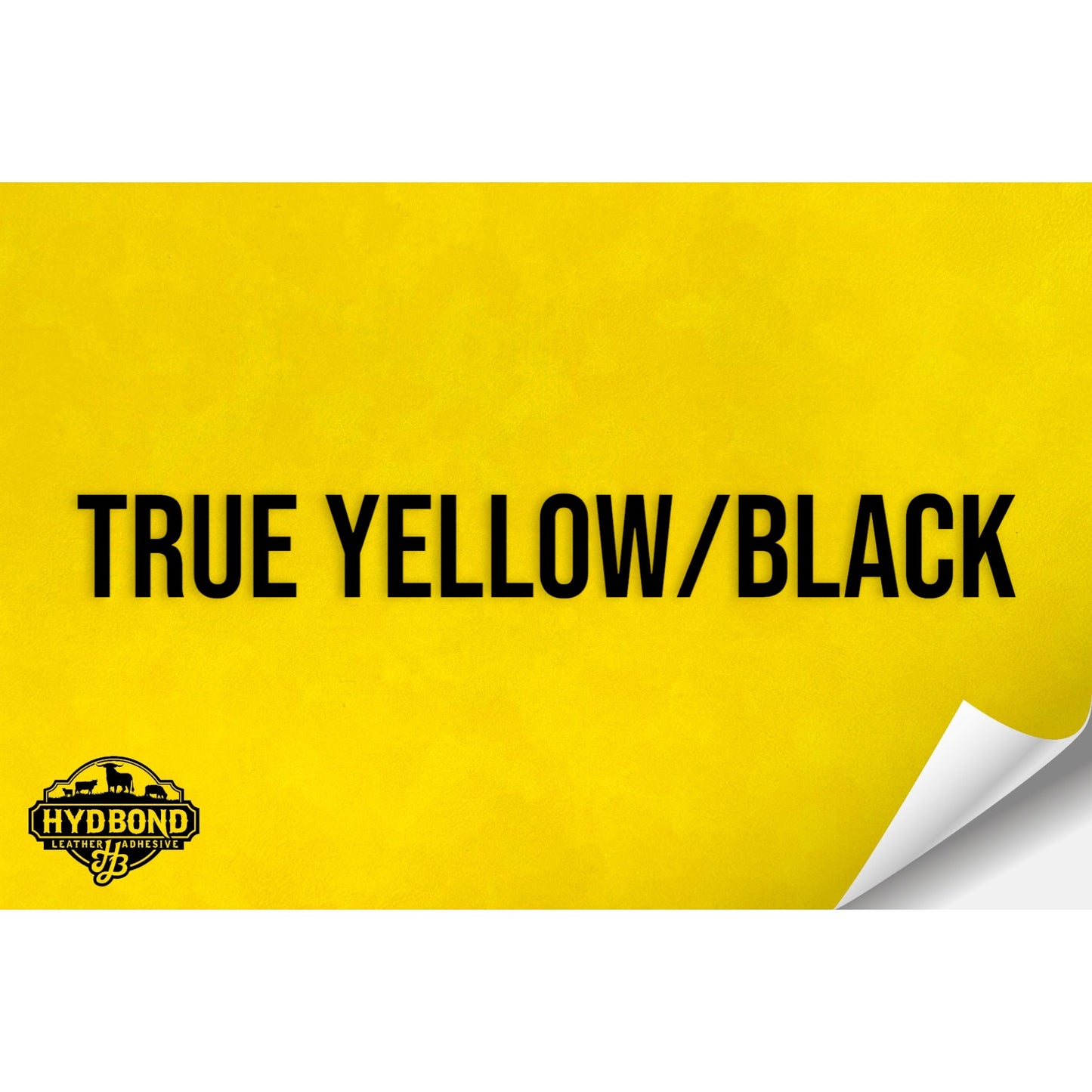 TRUE YELLOW/BLACK HYDBOND LEATHERETTE SHEET (12"x24") ULTRAHYD®