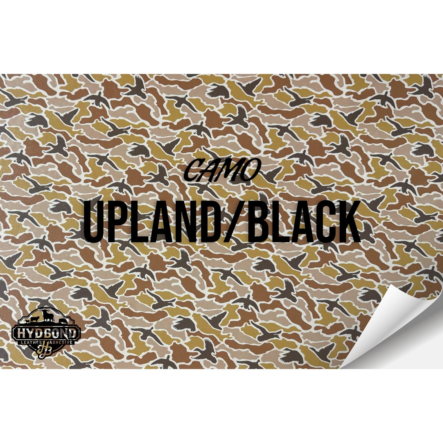 UPLAND CAMO/BLACK HYDBOND LEATHERETTE SHEET (12"x24") ULTRAHYD®