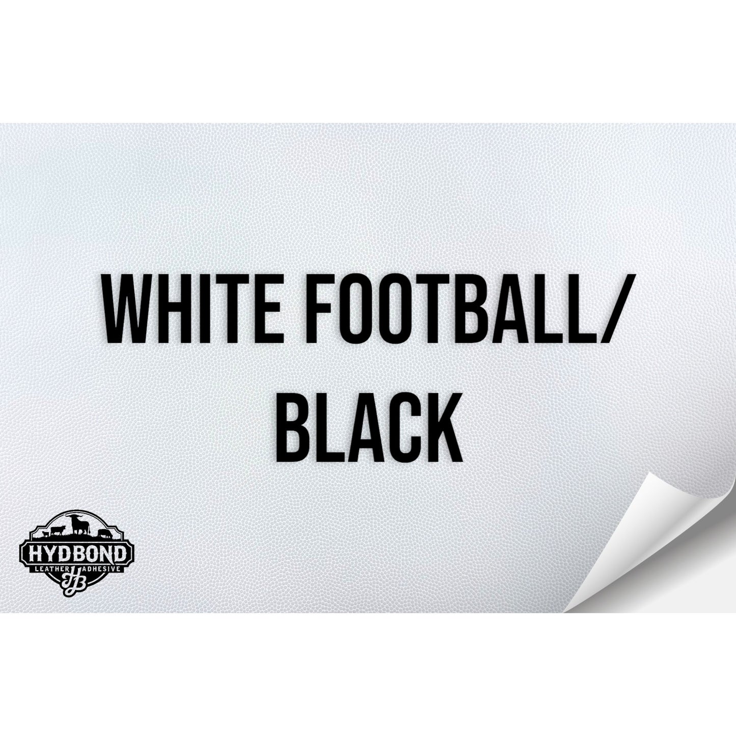 WHITE FOOTBALL/BLACK HYDBOND LEATHERETTE SHEET (12"x24") ULTRAHYD®