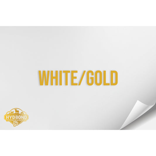 WHITE/GOLD HYDBOND LEATHERETTE SHEET (12"x24") ULTRAHYD®