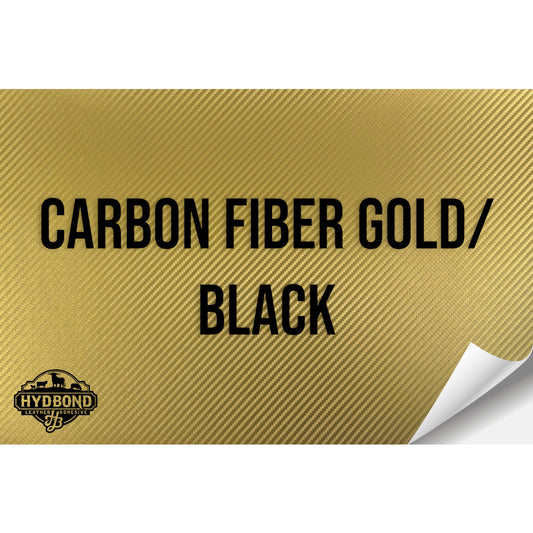 CARBON FIBER GOLD/BLACK HYDBOND LEATHERETTE SHEET (12"x24") STANDARD