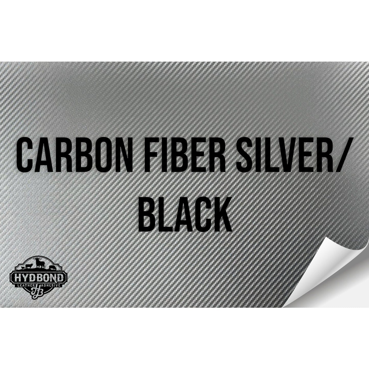 CARBON FIBER SILVER/BLACK HYDBOND LEATHERETTE SHEET (12"x24") STANDARD