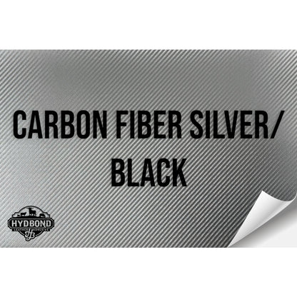 CARBON FIBER SILVER/BLACK HYDBOND LEATHERETTE SHEET (12"x24") STANDARD
