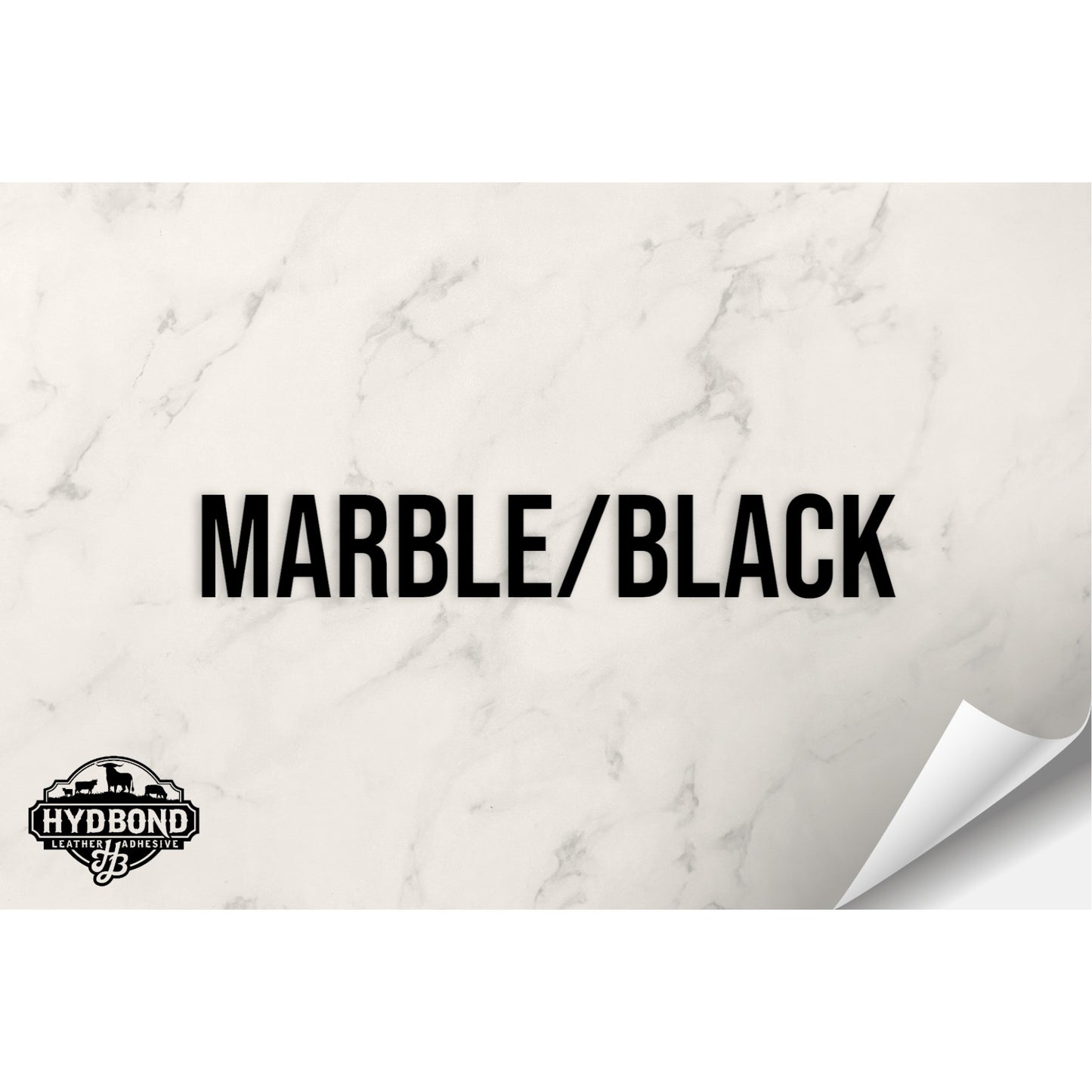 MARBLE/BLACK WITH ADHESIVE HYDBOND LEATHERETTE SHEET (12"x24") STANDARD