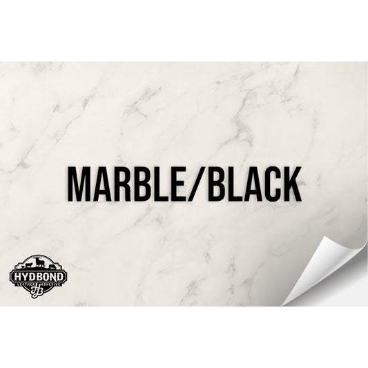 MARBLE/BLACK WITH ADHESIVE HYDBOND LEATHERETTE SHEET (12"x24") STANDARD