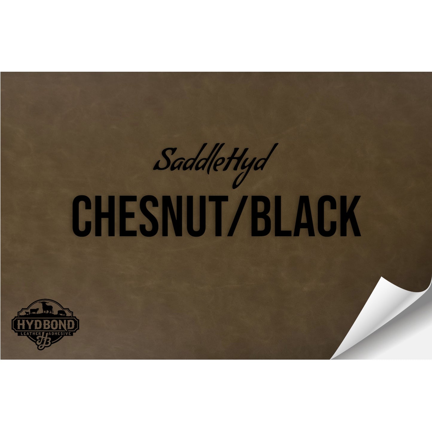 SADDLEHYD CHESNUT/BLACK HYDBOND LEATHERETTE SHEET (12"x24") ULTRAHYD®