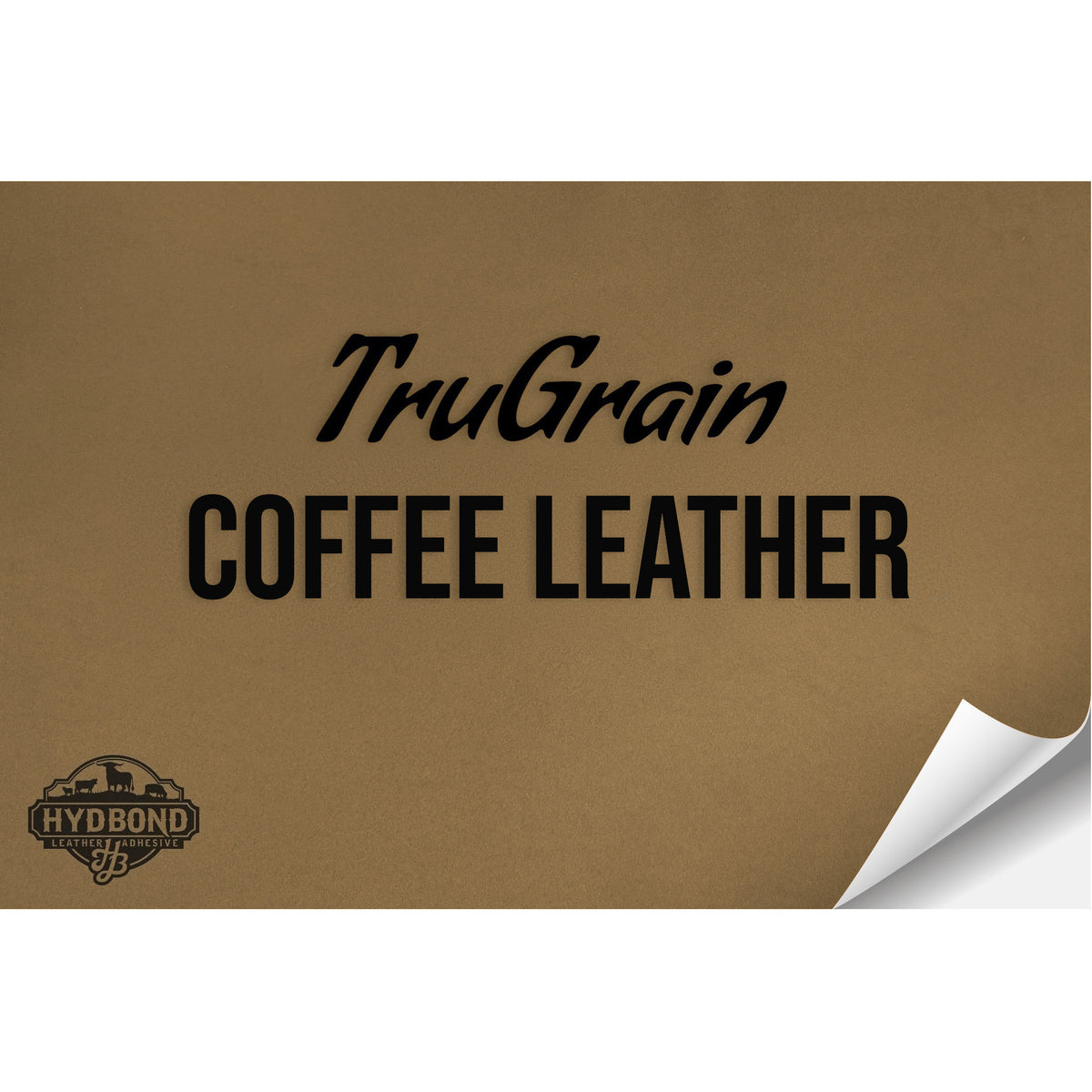 TruGrain Coffee leather panel 12x24 - Hydbond